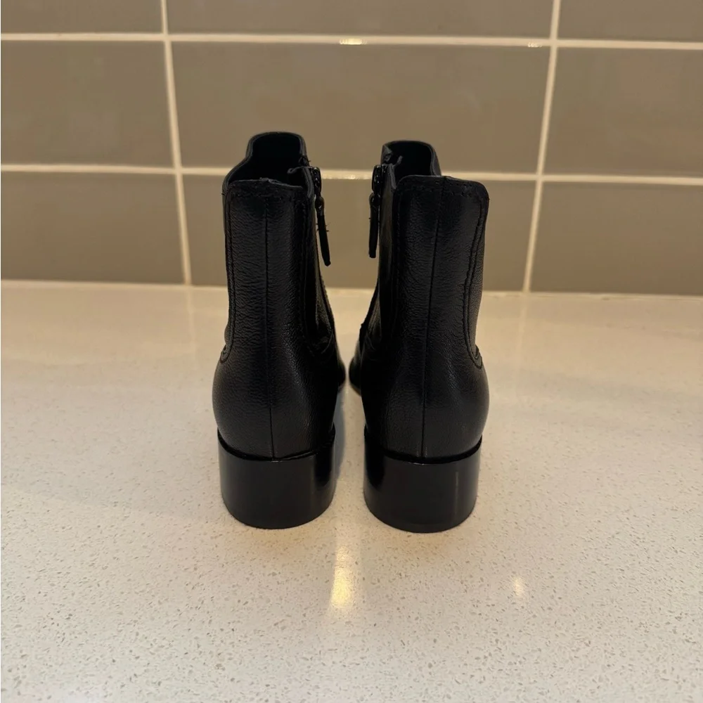 NEW Cole Haan Black Leather Ankle Booties – Women’s Classic Heeled Fashion Boots - Picture 6 of 8